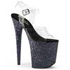 Pleaser - FLAMINGO808LG Sandale à bride à la cheville, Pole dance chaussures - Chaussures de pole dance - Noir/Multicolore Product image